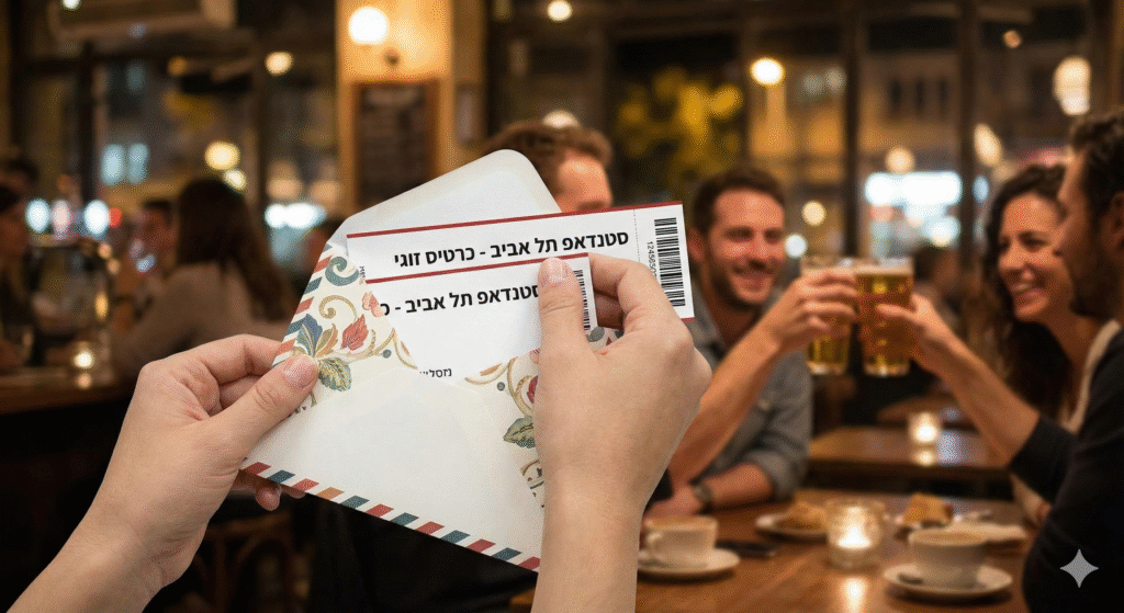 קונים חוויה מזמינים כרטיס למופע סטנדאפ במרכז